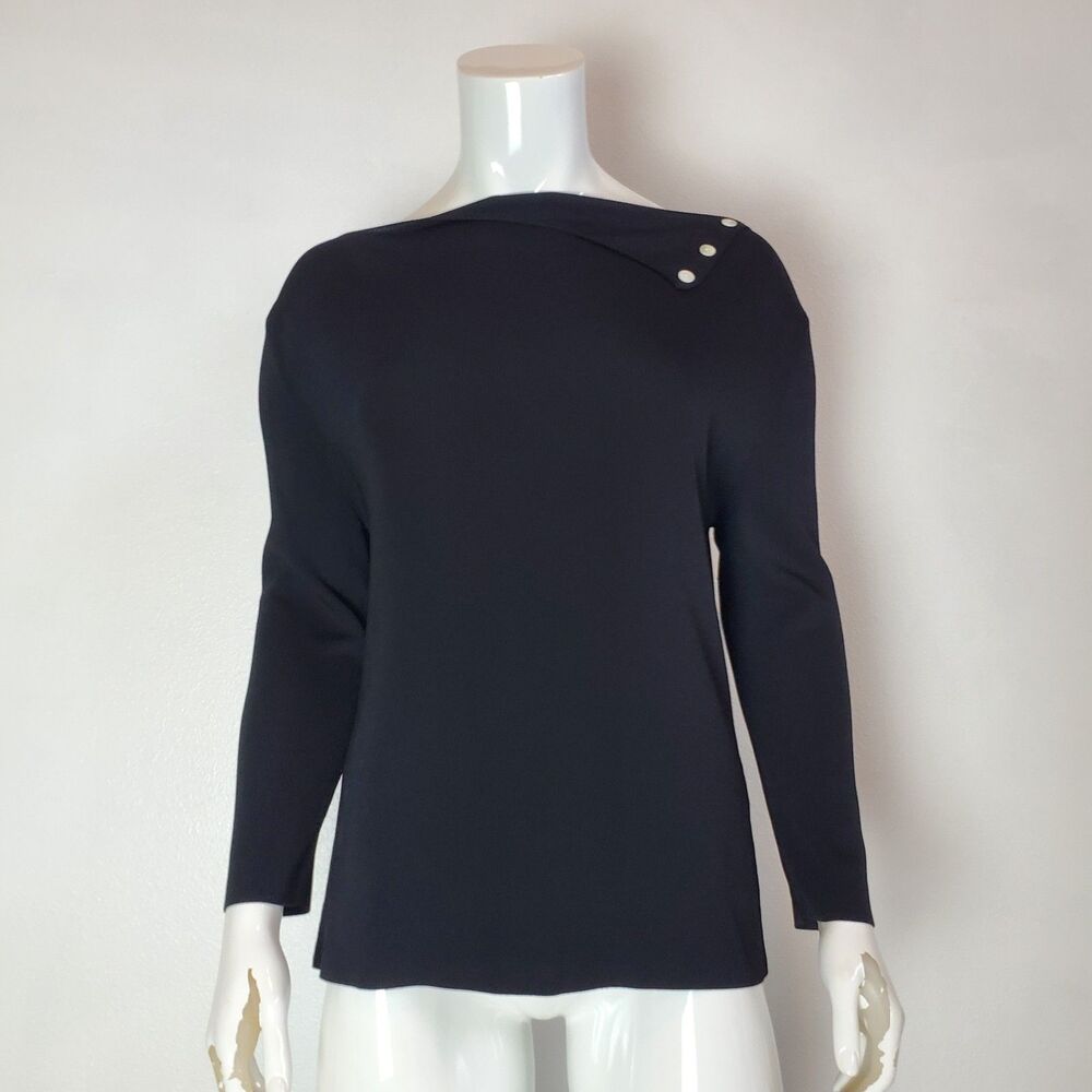 Vintage 90's Cyrus Black Boatneck Sweater